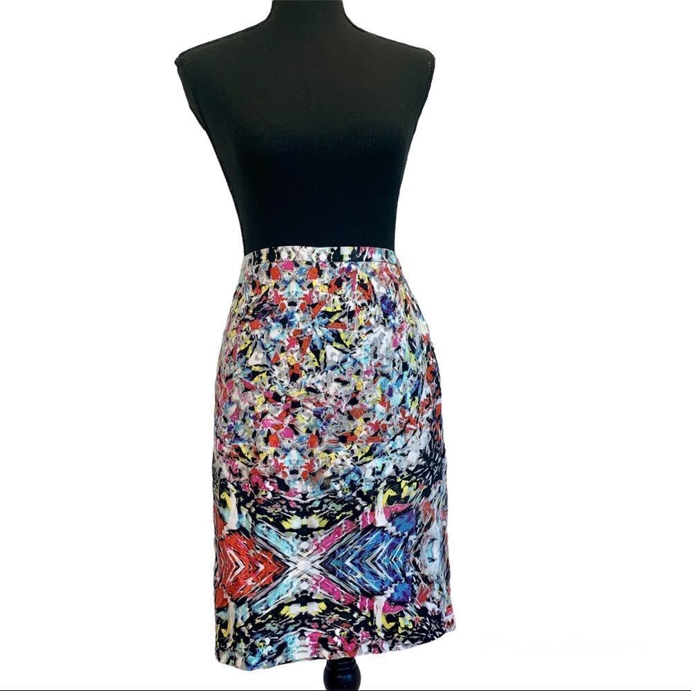 𝅺TAHARI Multicolor pencil skirt Sz 6